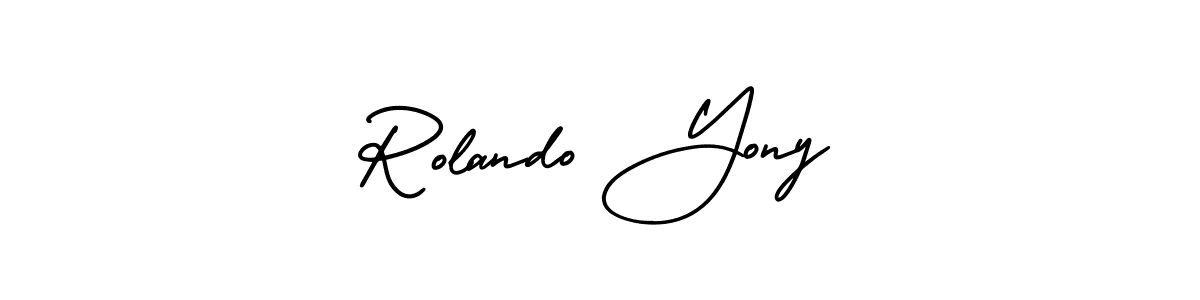 Make a beautiful signature design for name Rolando Yony. Use this online signature maker to create a handwritten signature for free. Rolando Yony signature style 3 images and pictures png
