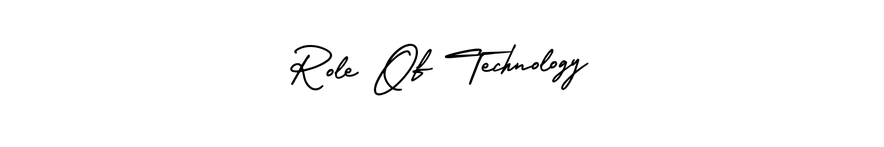 Use a signature maker to create a handwritten signature online. With this signature software, you can design (AmerikaSignatureDemo-Regular) your own signature for name Role Of Technology. Role Of Technology signature style 3 images and pictures png