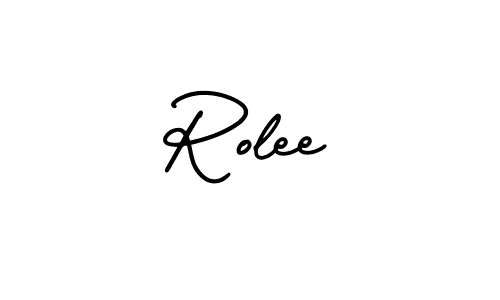 How to make Rolee name signature. Use AmerikaSignatureDemo-Regular style for creating short signs online. This is the latest handwritten sign. Rolee signature style 3 images and pictures png