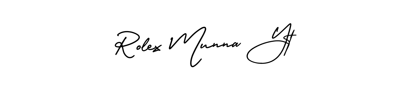 Also You can easily find your signature by using the search form. We will create Rolex Munna Yt name handwritten signature images for you free of cost using AmerikaSignatureDemo-Regular sign style. Rolex Munna Yt signature style 3 images and pictures png