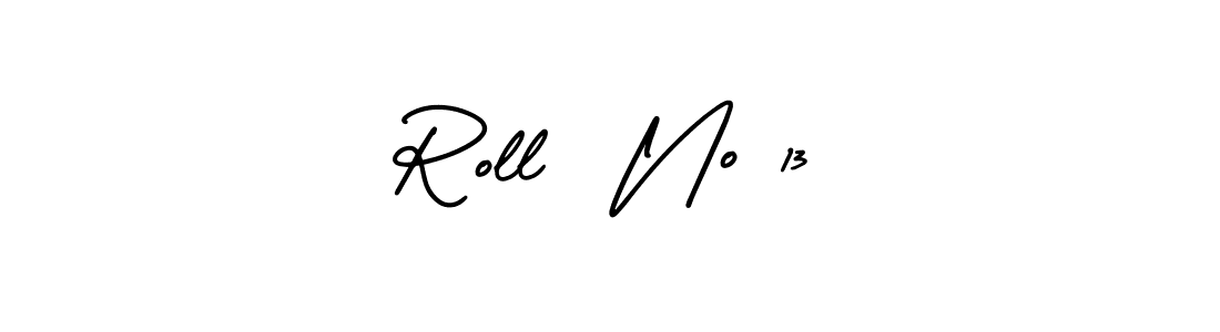 How to make Roll  No 13 name signature. Use AmerikaSignatureDemo-Regular style for creating short signs online. This is the latest handwritten sign. Roll  No 13 signature style 3 images and pictures png