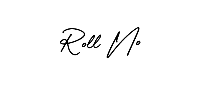 Use a signature maker to create a handwritten signature online. With this signature software, you can design (AmerikaSignatureDemo-Regular) your own signature for name Roll No. Roll No signature style 3 images and pictures png