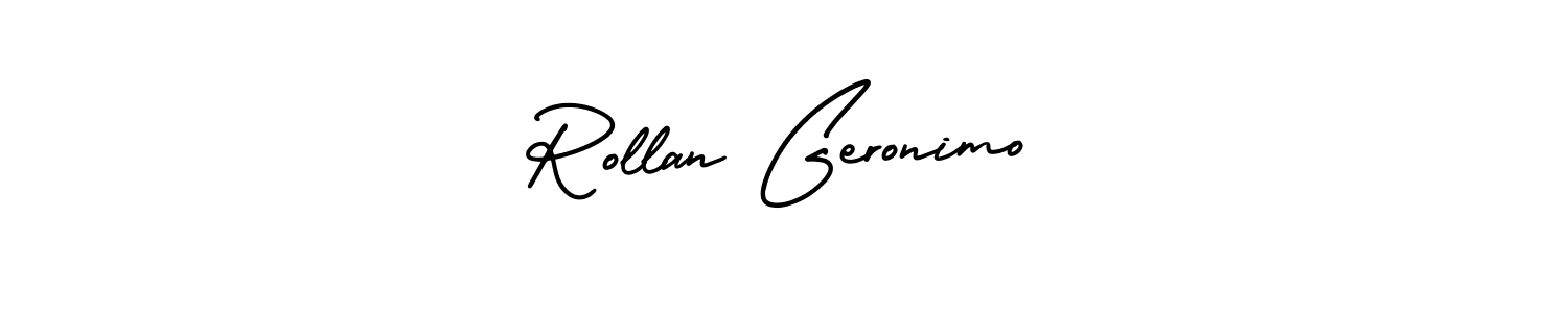 Create a beautiful signature design for name Rollan Geronimo. With this signature (AmerikaSignatureDemo-Regular) fonts, you can make a handwritten signature for free. Rollan Geronimo signature style 3 images and pictures png