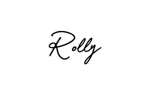 Design your own signature with our free online signature maker. With this signature software, you can create a handwritten (AmerikaSignatureDemo-Regular) signature for name Rolly. Rolly signature style 3 images and pictures png