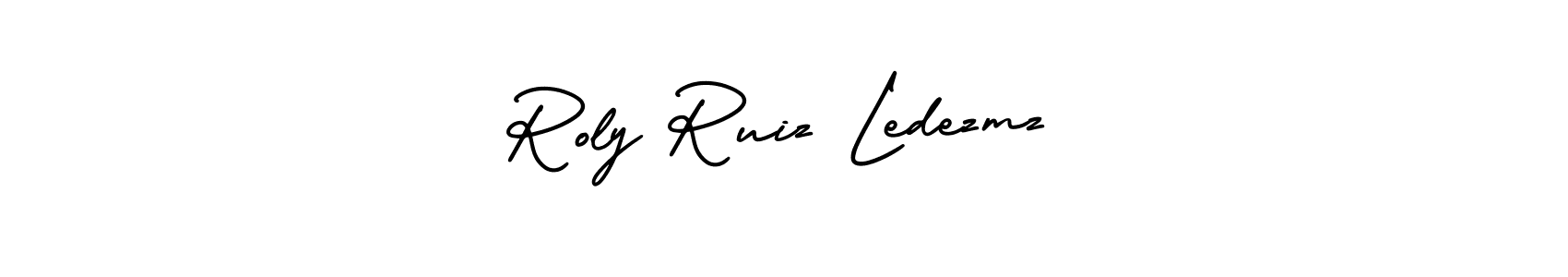 How to Draw Roly Ruiz Ledezmz signature style? AmerikaSignatureDemo-Regular is a latest design signature styles for name Roly Ruiz Ledezmz. Roly Ruiz Ledezmz signature style 3 images and pictures png