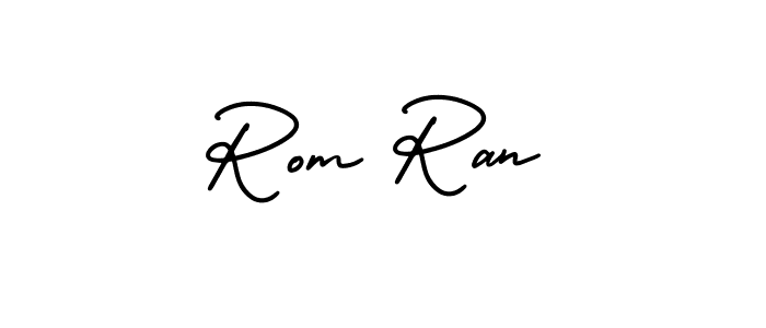 if you are searching for the best signature style for your name Rom Ran. so please give up your signature search. here we have designed multiple signature styles  using AmerikaSignatureDemo-Regular. Rom Ran signature style 3 images and pictures png