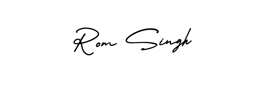 Similarly AmerikaSignatureDemo-Regular is the best handwritten signature design. Signature creator online .You can use it as an online autograph creator for name Rom Singh. Rom Singh signature style 3 images and pictures png