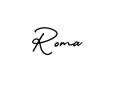 The best way (AmerikaSignatureDemo-Regular) to make a short signature is to pick only two or three words in your name. The name Roma include a total of six letters. For converting this name. Roma signature style 3 images and pictures png