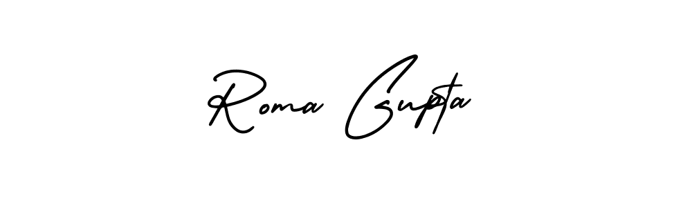 Make a short Roma Gupta signature style. Manage your documents anywhere anytime using AmerikaSignatureDemo-Regular. Create and add eSignatures, submit forms, share and send files easily. Roma Gupta signature style 3 images and pictures png