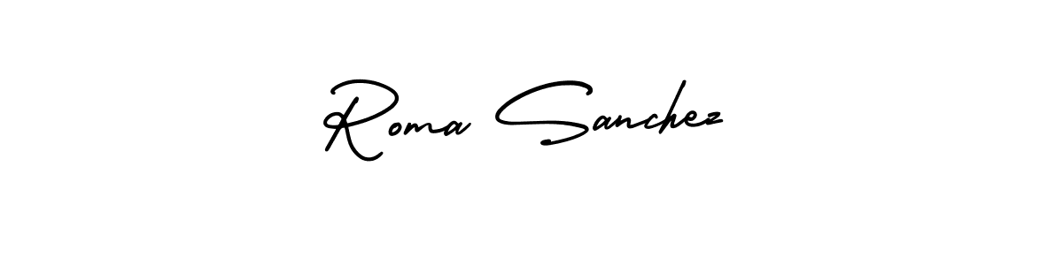 Make a short Roma Sanchez signature style. Manage your documents anywhere anytime using AmerikaSignatureDemo-Regular. Create and add eSignatures, submit forms, share and send files easily. Roma Sanchez signature style 3 images and pictures png