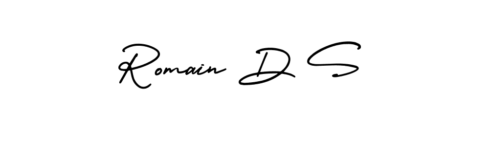 Make a short Romain D S signature style. Manage your documents anywhere anytime using AmerikaSignatureDemo-Regular. Create and add eSignatures, submit forms, share and send files easily. Romain D S signature style 3 images and pictures png