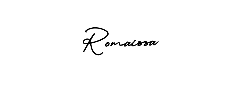 Similarly AmerikaSignatureDemo-Regular is the best handwritten signature design. Signature creator online .You can use it as an online autograph creator for name Romaissa. Romaissa signature style 3 images and pictures png