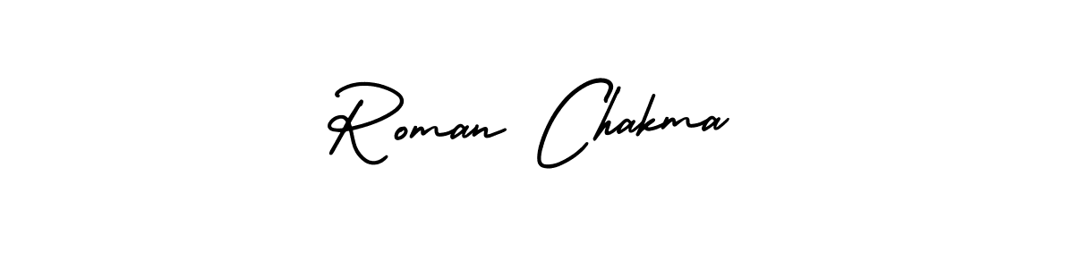 Use a signature maker to create a handwritten signature online. With this signature software, you can design (AmerikaSignatureDemo-Regular) your own signature for name Roman Chakma. Roman Chakma signature style 3 images and pictures png