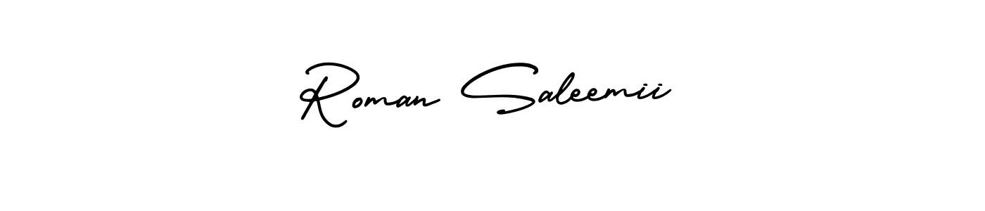 Check out images of Autograph of Roman Saleemii name. Actor Roman Saleemii Signature Style. AmerikaSignatureDemo-Regular is a professional sign style online. Roman Saleemii signature style 3 images and pictures png