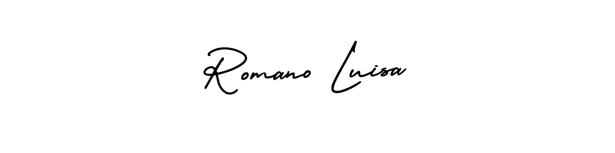 It looks lik you need a new signature style for name Romano Luisa. Design unique handwritten (AmerikaSignatureDemo-Regular) signature with our free signature maker in just a few clicks. Romano Luisa signature style 3 images and pictures png