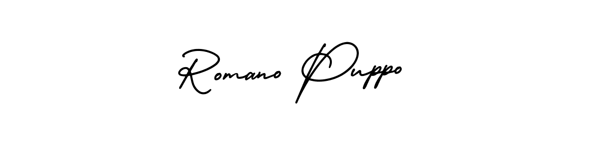 Best and Professional Signature Style for Romano Puppo. AmerikaSignatureDemo-Regular Best Signature Style Collection. Romano Puppo signature style 3 images and pictures png