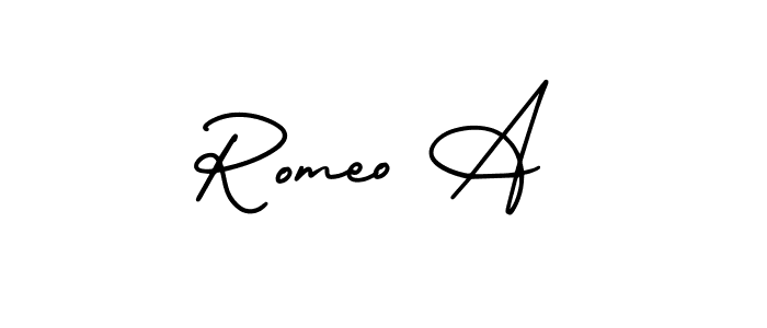 Make a beautiful signature design for name Romeo A. Use this online signature maker to create a handwritten signature for free. Romeo A signature style 3 images and pictures png