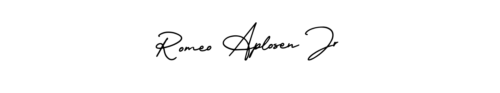 Also we have Romeo Aplosen Jr name is the best signature style. Create professional handwritten signature collection using AmerikaSignatureDemo-Regular autograph style. Romeo Aplosen Jr signature style 3 images and pictures png