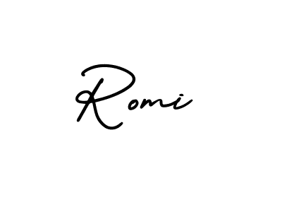 It looks lik you need a new signature style for name Romi. Design unique handwritten (AmerikaSignatureDemo-Regular) signature with our free signature maker in just a few clicks. Romi signature style 3 images and pictures png