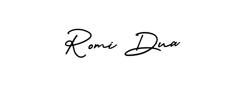 Best and Professional Signature Style for Romi Dua. AmerikaSignatureDemo-Regular Best Signature Style Collection. Romi Dua signature style 3 images and pictures png