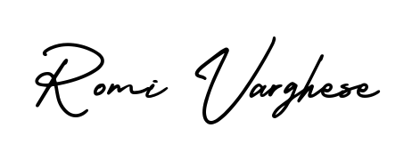 The AmerikaSignatureDemo-Regular lettering style adds unique flourish to name Romi Varghese. Stand out with a custom digital autograph made in seconds. Romi Varghese signature style 3 images and pictures png