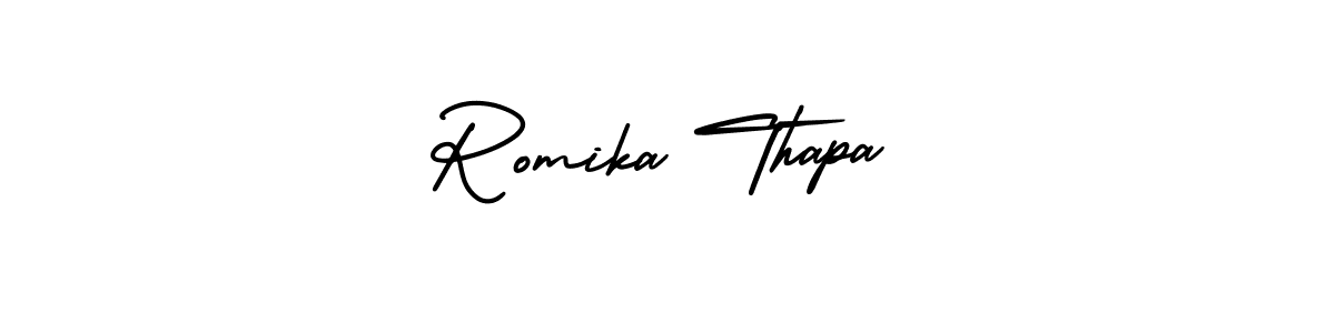 Make a beautiful signature design for name Romika Thapa. Use this online signature maker to create a handwritten signature for free. Romika Thapa signature style 3 images and pictures png