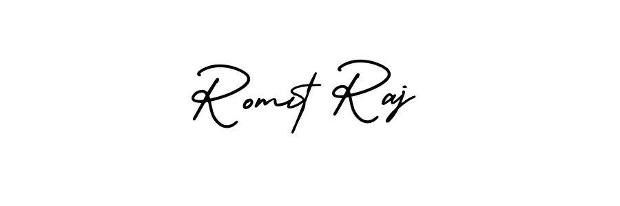 How to make Romit Raj name signature. Use AmerikaSignatureDemo-Regular style for creating short signs online. This is the latest handwritten sign. Romit Raj signature style 3 images and pictures png