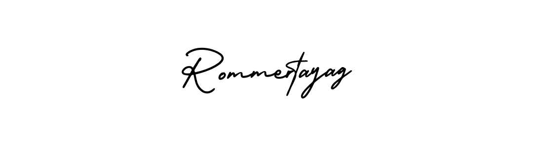 Rommertayag stylish signature style. Best Handwritten Sign (AmerikaSignatureDemo-Regular) for my name. Handwritten Signature Collection Ideas for my name Rommertayag. Rommertayag signature style 3 images and pictures png