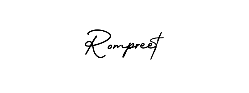 Best and Professional Signature Style for Rompreet. AmerikaSignatureDemo-Regular Best Signature Style Collection. Rompreet signature style 3 images and pictures png