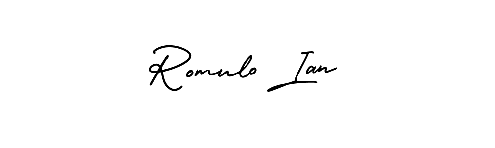Make a beautiful signature design for name Romulo Ian. With this signature (AmerikaSignatureDemo-Regular) style, you can create a handwritten signature for free. Romulo Ian signature style 3 images and pictures png