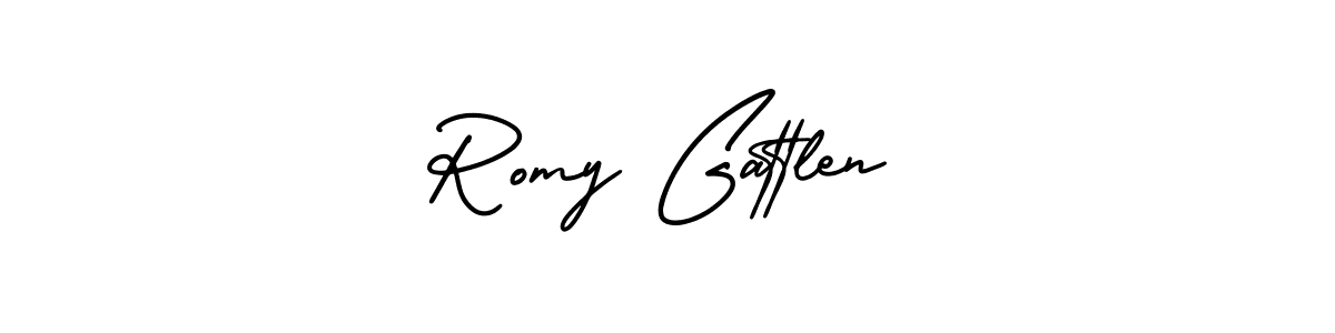 Make a beautiful signature design for name Romy Gattlen. With this signature (AmerikaSignatureDemo-Regular) style, you can create a handwritten signature for free. Romy Gattlen signature style 3 images and pictures png
