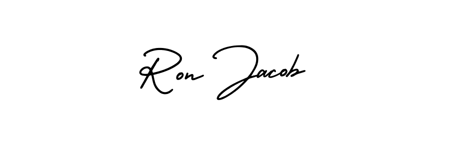 How to make Ron Jacob name signature. Use AmerikaSignatureDemo-Regular style for creating short signs online. This is the latest handwritten sign. Ron Jacob signature style 3 images and pictures png