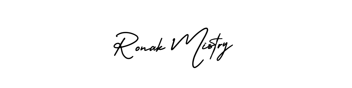 Design your own signature with our free online signature maker. With this signature software, you can create a handwritten (AmerikaSignatureDemo-Regular) signature for name Ronak Mistry. Ronak Mistry signature style 3 images and pictures png