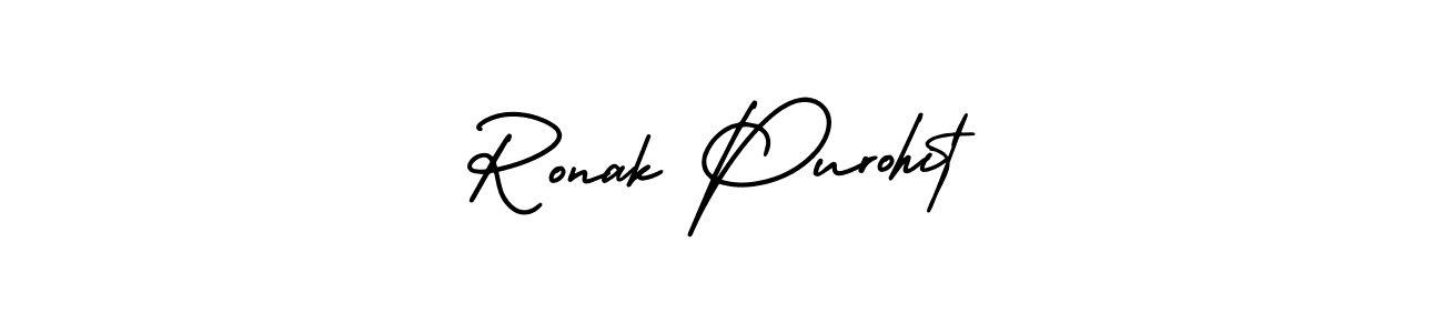 How to make Ronak Purohit name signature. Use AmerikaSignatureDemo-Regular style for creating short signs online. This is the latest handwritten sign. Ronak Purohit signature style 3 images and pictures png