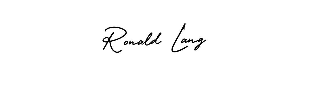 It looks lik you need a new signature style for name Ronald Lang. Design unique handwritten (AmerikaSignatureDemo-Regular) signature with our free signature maker in just a few clicks. Ronald Lang signature style 3 images and pictures png