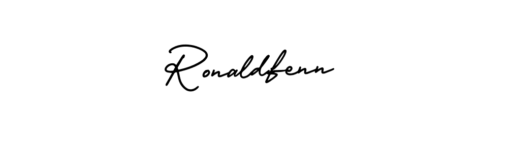 This is the best signature style for the Ronaldfenn name. Also you like these signature font (AmerikaSignatureDemo-Regular). Mix name signature. Ronaldfenn signature style 3 images and pictures png
