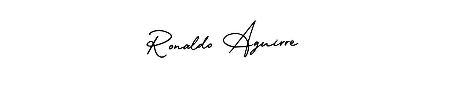 Use a signature maker to create a handwritten signature online. With this signature software, you can design (AmerikaSignatureDemo-Regular) your own signature for name Ronaldo Aguirre. Ronaldo Aguirre signature style 3 images and pictures png