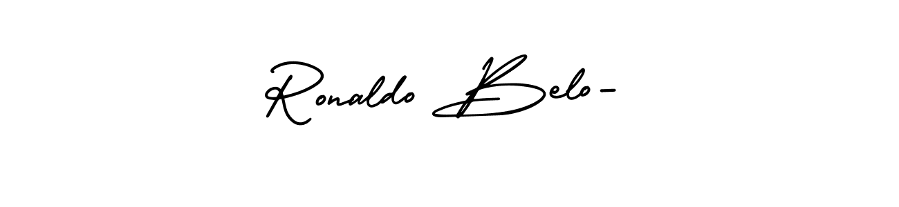 Create a beautiful signature design for name Ronaldo Belo-. With this signature (AmerikaSignatureDemo-Regular) fonts, you can make a handwritten signature for free. Ronaldo Belo- signature style 3 images and pictures png