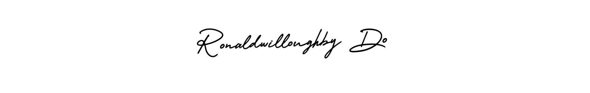 How to Draw Ronaldwilloughby Do signature style? AmerikaSignatureDemo-Regular is a latest design signature styles for name Ronaldwilloughby Do. Ronaldwilloughby Do signature style 3 images and pictures png