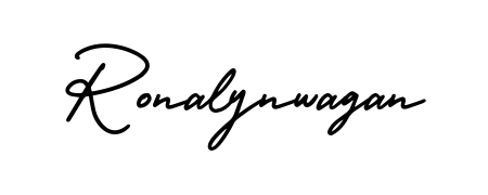 You should practise on your own different ways (AmerikaSignatureDemo-Regular) to write your name (Ronalynwagan) in signature. Don't let someone else do it for you. Ronalynwagan signature style 3 images and pictures png