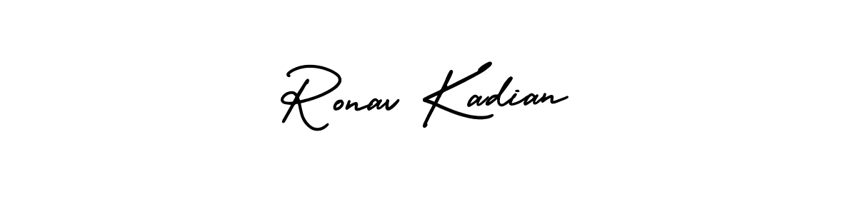 How to make Ronav Kadian signature? AmerikaSignatureDemo-Regular is a professional autograph style. Create handwritten signature for Ronav Kadian name. Ronav Kadian signature style 3 images and pictures png