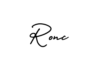 Use a signature maker to create a handwritten signature online. With this signature software, you can design (AmerikaSignatureDemo-Regular) your own signature for name Ronc. Ronc signature style 3 images and pictures png