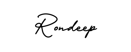 Make a beautiful signature design for name Rondeep. With this signature (AmerikaSignatureDemo-Regular) style, you can create a handwritten signature for free. Rondeep signature style 3 images and pictures png