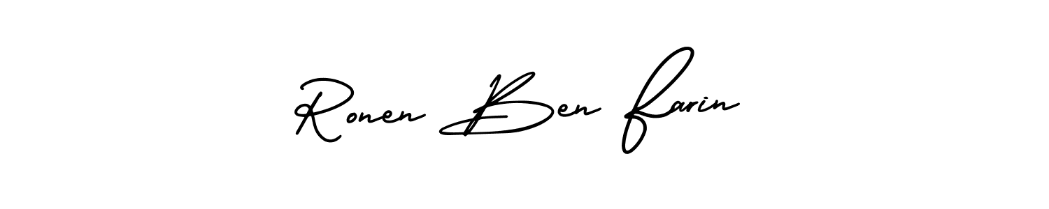 Create a beautiful signature design for name Ronen Ben Farin. With this signature (AmerikaSignatureDemo-Regular) fonts, you can make a handwritten signature for free. Ronen Ben Farin signature style 3 images and pictures png