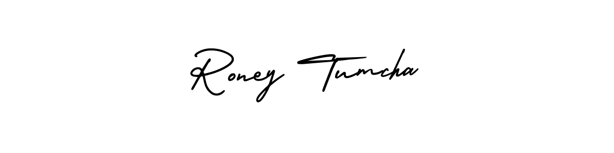 Check out images of Autograph of Roney Tumcha name. Actor Roney Tumcha Signature Style. AmerikaSignatureDemo-Regular is a professional sign style online. Roney Tumcha signature style 3 images and pictures png