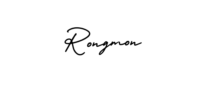 Create a beautiful signature design for name Rongmon. With this signature (AmerikaSignatureDemo-Regular) fonts, you can make a handwritten signature for free. Rongmon signature style 3 images and pictures png