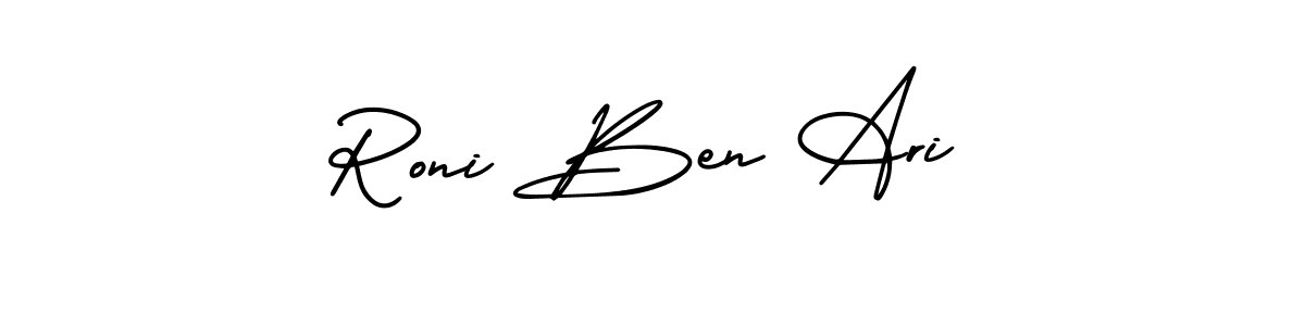 How to Draw Roni Ben Ari signature style? AmerikaSignatureDemo-Regular is a latest design signature styles for name Roni Ben Ari. Roni Ben Ari signature style 3 images and pictures png