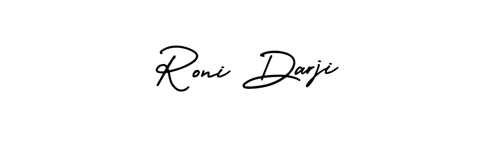 Make a beautiful signature design for name Roni Darji. With this signature (AmerikaSignatureDemo-Regular) style, you can create a handwritten signature for free. Roni Darji signature style 3 images and pictures png