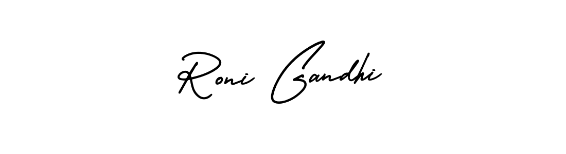 if you are searching for the best signature style for your name Roni Gandhi. so please give up your signature search. here we have designed multiple signature styles  using AmerikaSignatureDemo-Regular. Roni Gandhi signature style 3 images and pictures png