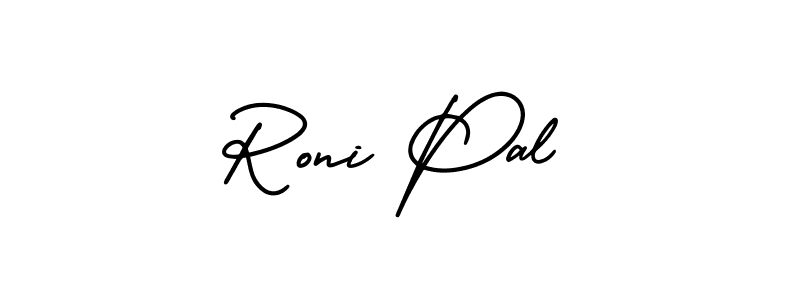 if you are searching for the best signature style for your name Roni Pal. so please give up your signature search. here we have designed multiple signature styles  using AmerikaSignatureDemo-Regular. Roni Pal signature style 3 images and pictures png